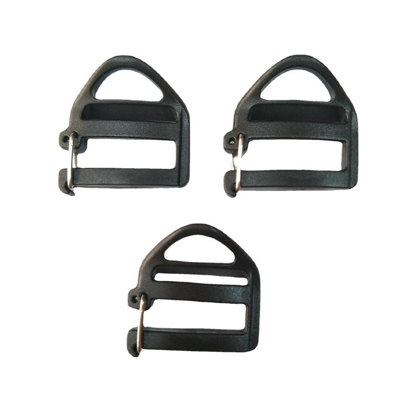 DraCra 8 Pack Webbing Hook Clip 25mm 1'' Strap Belt Buckle with Open Lock End Clasp Connector Slide Buckles Ladder Slider Replacement for Backpack Bag Molle Sewn Loop Hiking - Image 3
